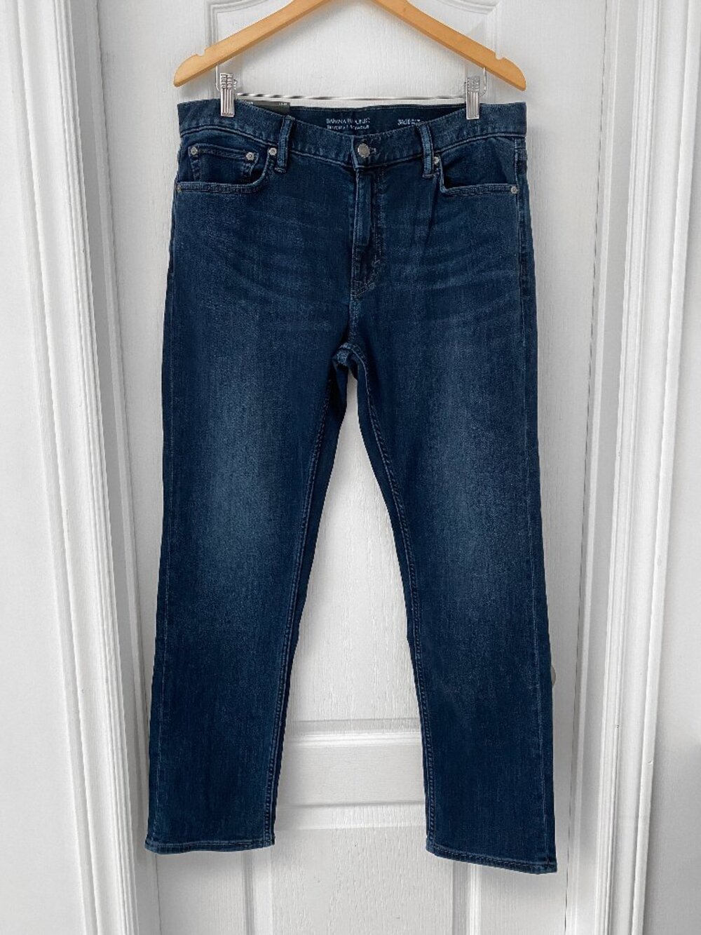 Banana Republic Traveler Slim Fit Jeans 34x30 Dark Wash Stretch Denim